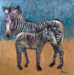 Zebra - Mutter mit Kind